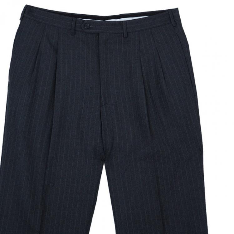Pre Owned Fendi Uomo Pinstriped Grey Suit EU52
