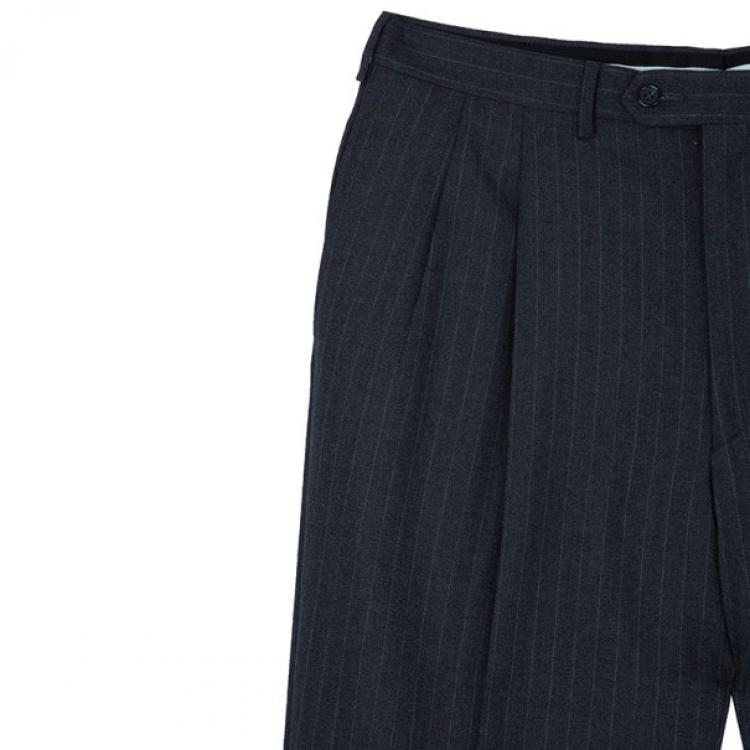 Pre Owned Fendi Uomo Pinstriped Grey Suit EU52
