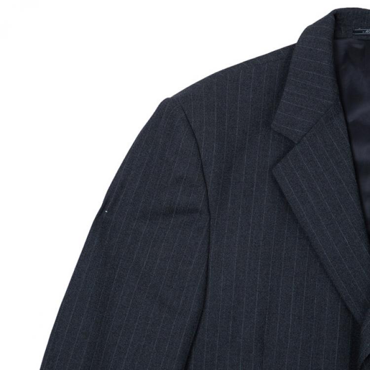 Pre Owned Fendi Uomo Pinstriped Grey Suit EU52