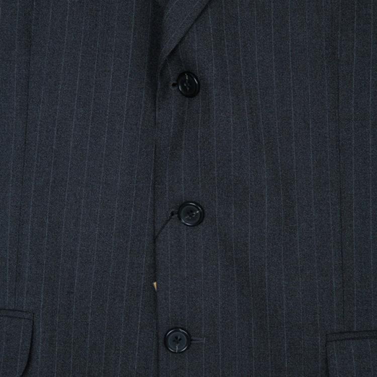 Pre Owned Fendi Uomo Pinstriped Grey Suit EU52