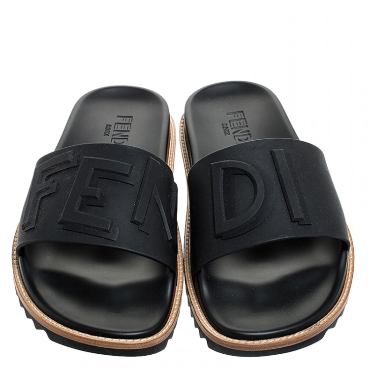 fendi black sandals