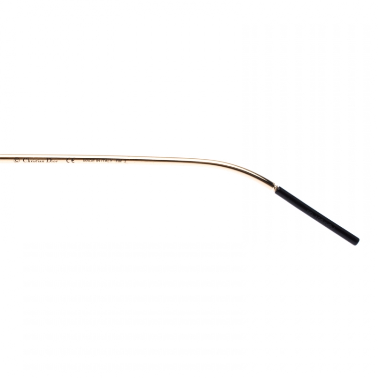Pre Owned Dior Gold/Black Evolution Aviator Sunglasses
