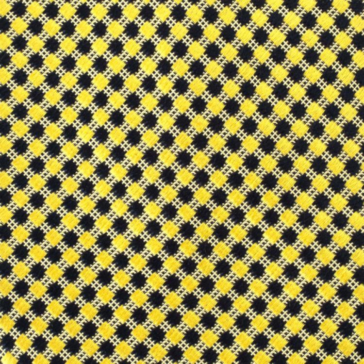 Pre Owned Fendi Yellow Printed Woven Silk Tie