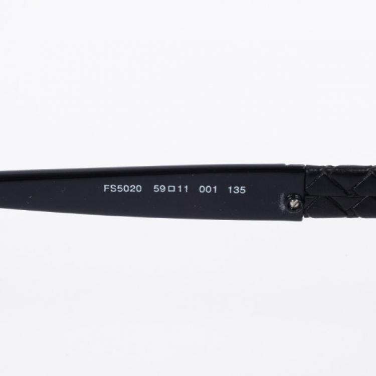 Pre Owned Fendi Black Rimmed Men Aviators