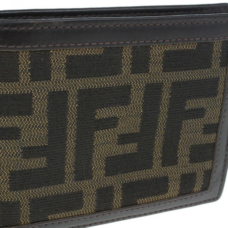Pre Owned Fendi Tobacco Spalmati Zucca Canvas Bi-Fold Wallet