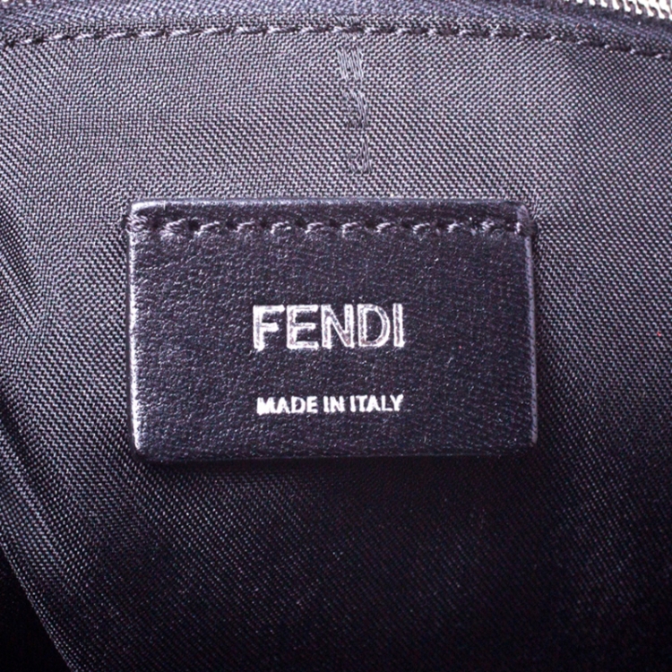 Pre Owned  Fendi Black Nylon and Leather No Words"Backpack