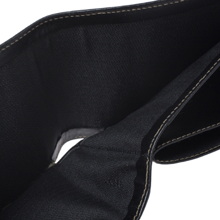 Pre Owned Fendi Tobacco Coated Canvas Pequin Bifold Wallet