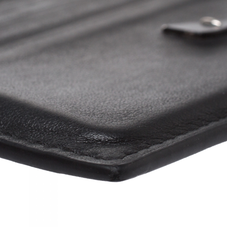 Pre Owned Fendi Black Leather Monster Card Holder