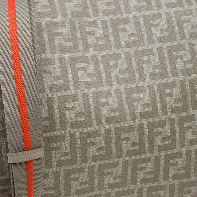 Pre Owned Fendi Beige Zucca Saplmati Coated Canvas Messenger Bag