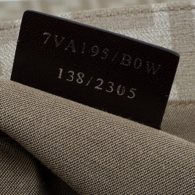 Pre Owned Fendi Beige Zucca Saplmati Coated Canvas Messenger Bag