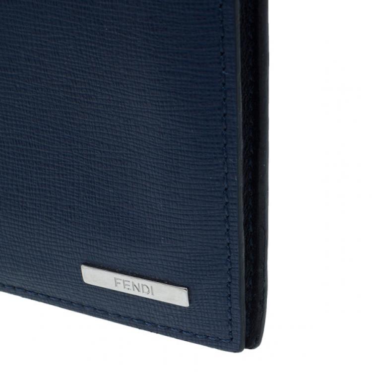 Pre Owned Fendi Vino and Palla Leather Compact Travel Wallet