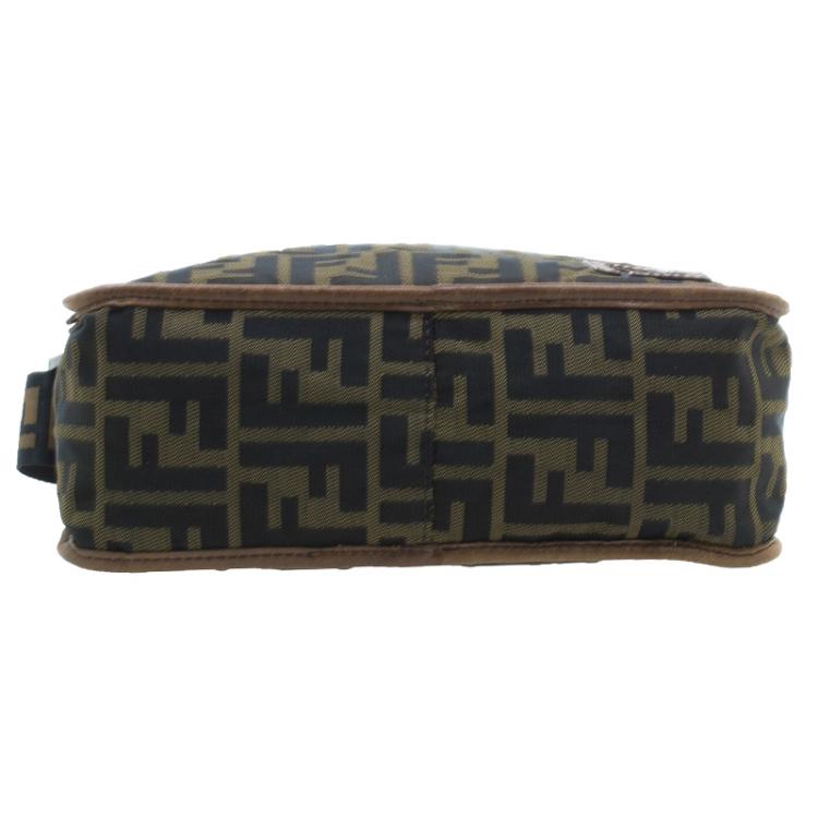 Pre Owned Fendi Brown Zucca canvas Messenger Bag