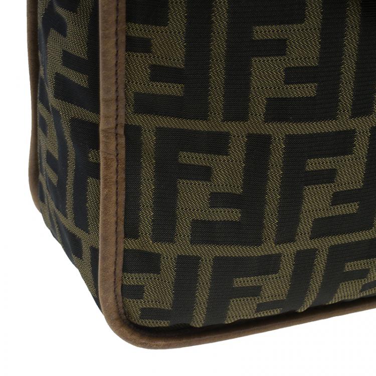 Pre Owned Fendi Brown Zucca canvas Messenger Bag