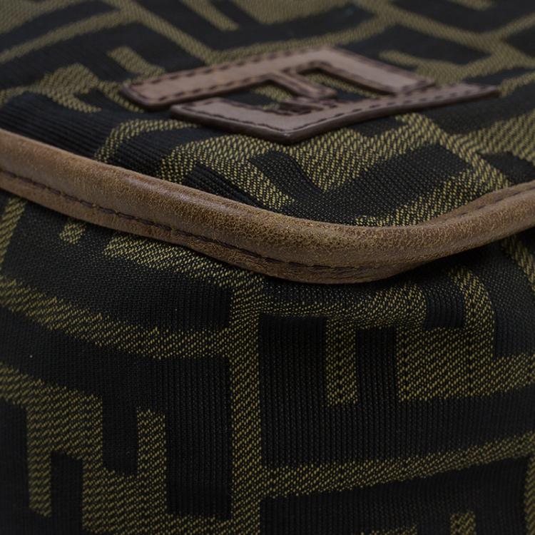 Pre Owned Fendi Brown Zucca canvas Messenger Bag