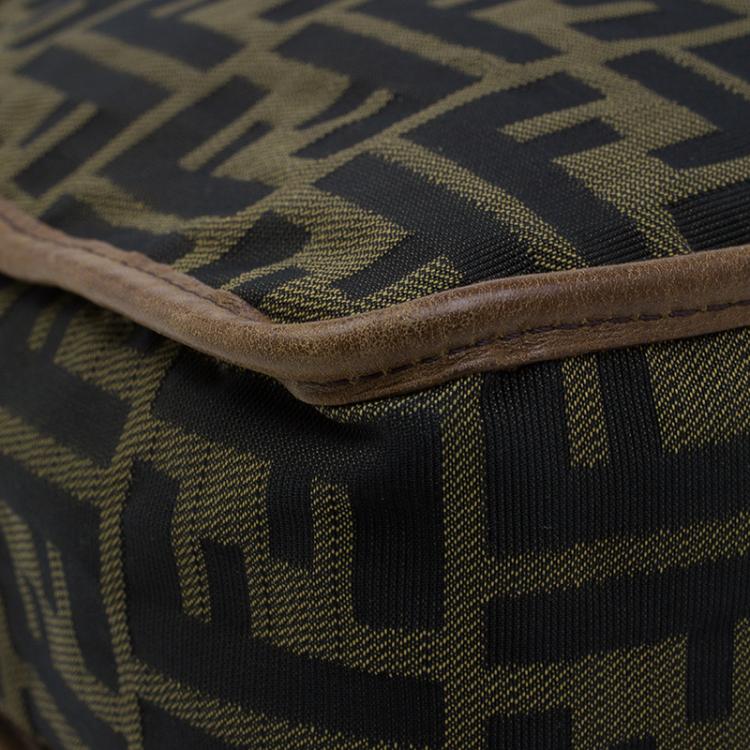 Pre Owned Fendi Brown Zucca canvas Messenger Bag