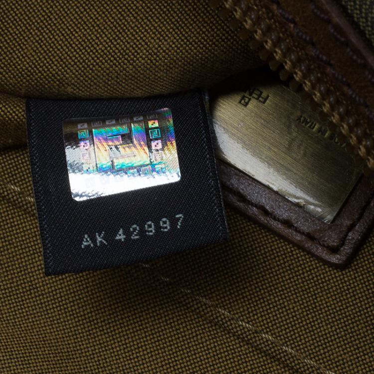 Pre Owned Fendi Brown Zucca canvas Messenger Bag