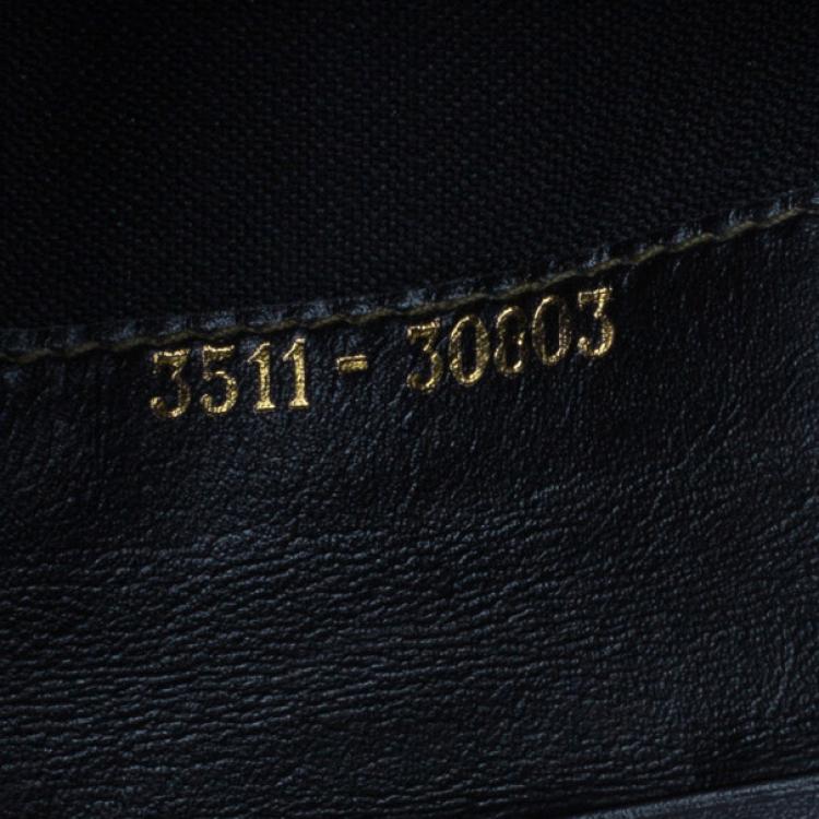 Pre Owned Fendi Black Striped Pequin Men Bifold Wallet