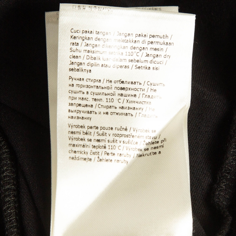 Pre Owned Fendi Black Logo Embossed Ombre Cotton T-Shirt L