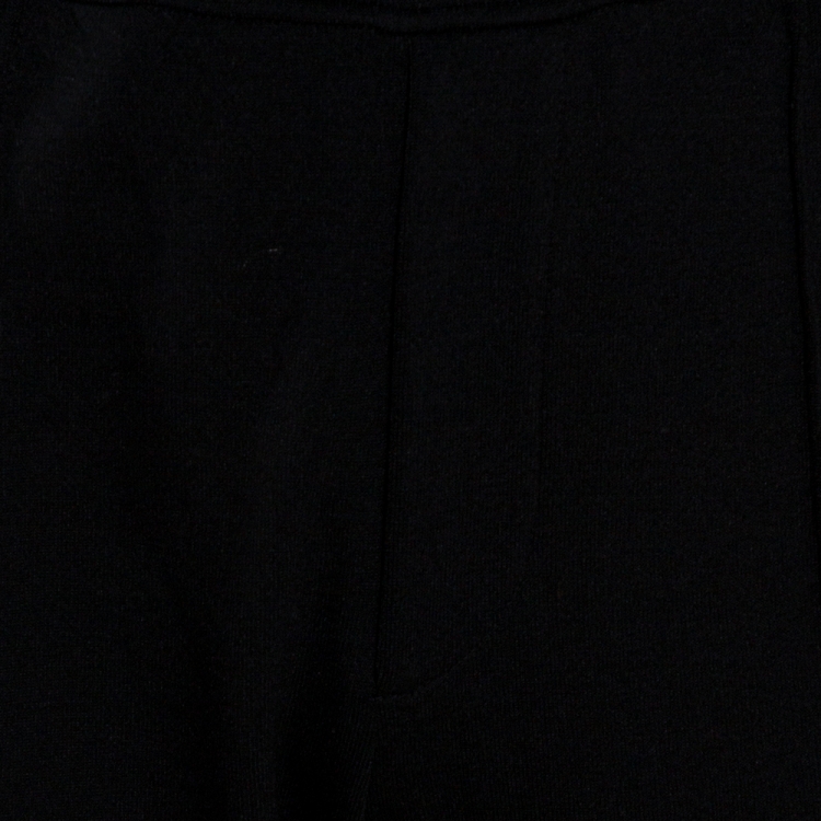 Pre Owned Fendi Black Jersey FF Logo Tape Detail Pants M
