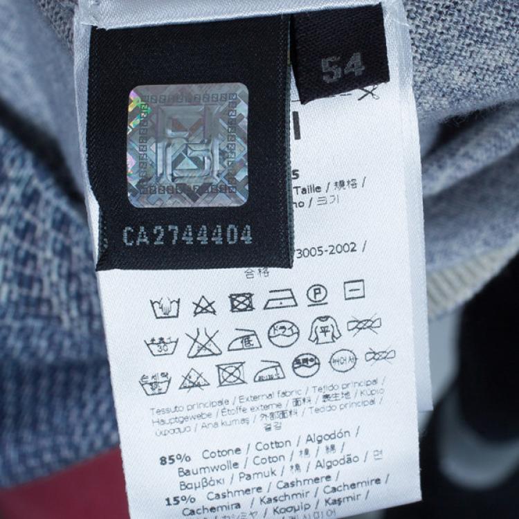 Pre Owned Fendi Indigo Scale Print Men's Sweater XXL