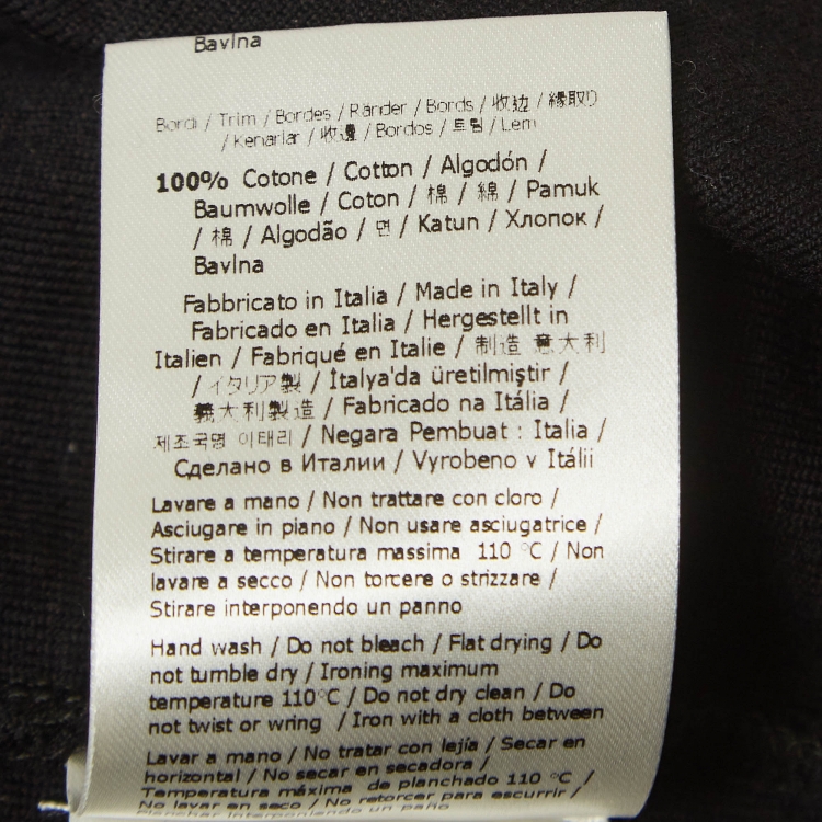 Pre Owned Fendi Black Zucca Embossed Cotton T-Shirt M