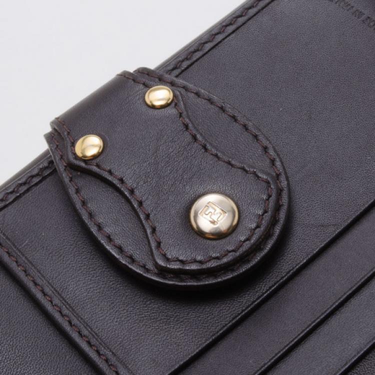 Pre Owned Fendi Accessories Button Wallet 