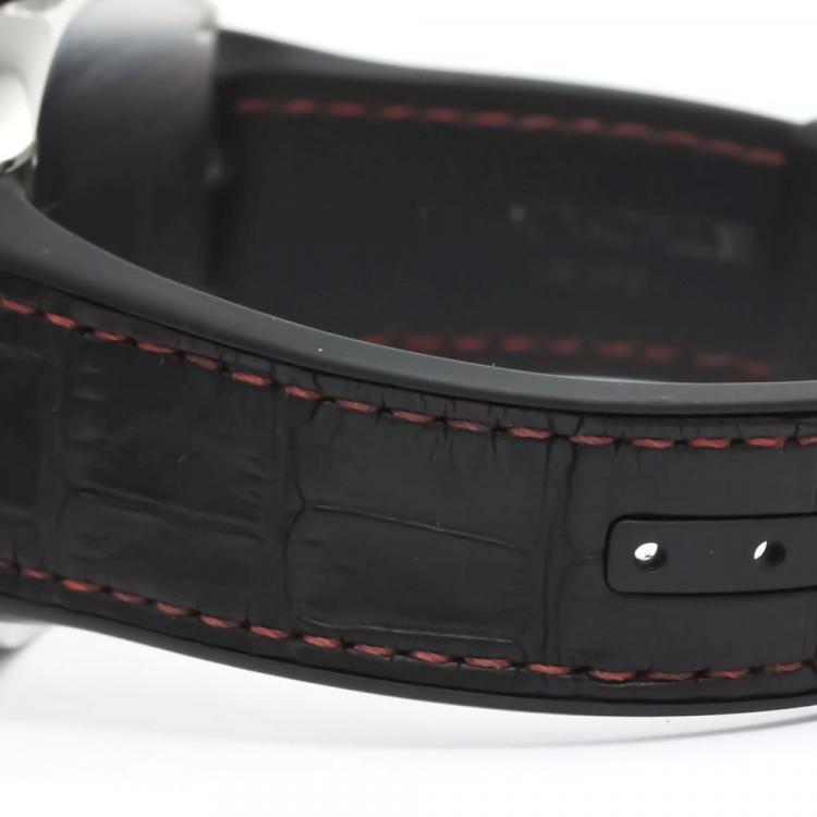 Pre Owned Franck Muller Black Stainless Steel Vanguard V45SCDTJ Automatic Men's Wristwatch 44 mm
