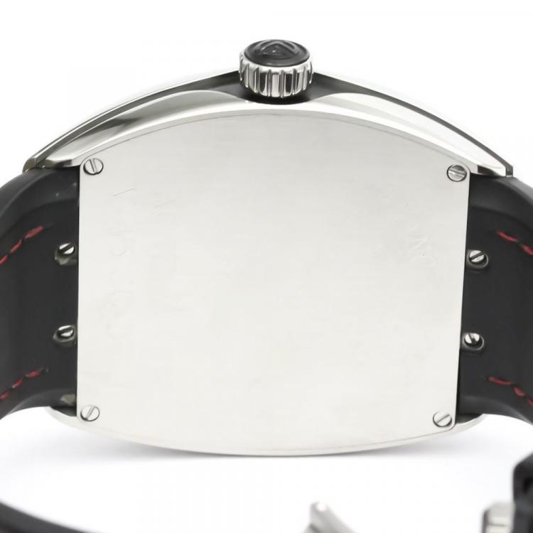Pre Owned Franck Muller Black Stainless Steel Vanguard V45SCDTJ Automatic Men's Wristwatch 44 mm