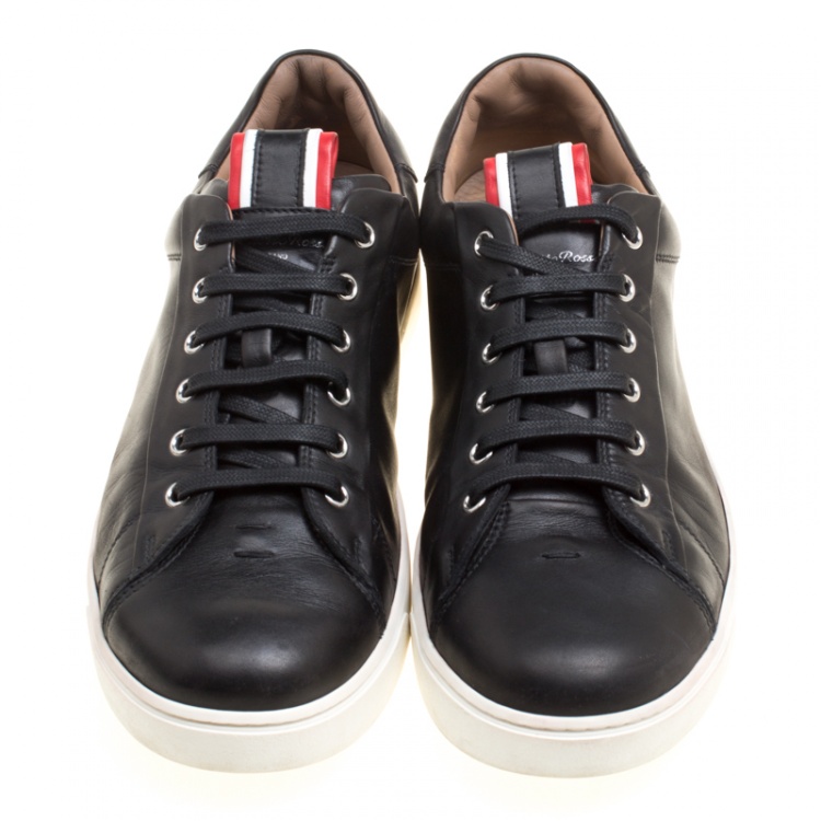 Pre Owned Gianvito Rossi Black Leather Low Top Sneakers Size 43