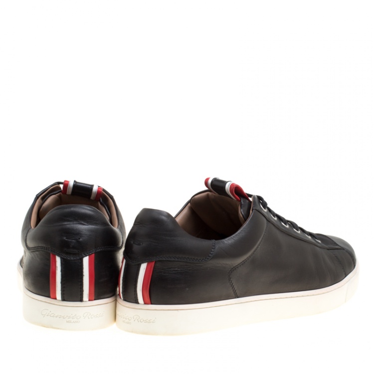 Pre Owned Gianvito Rossi Black Leather Low Top Sneakers Size 43