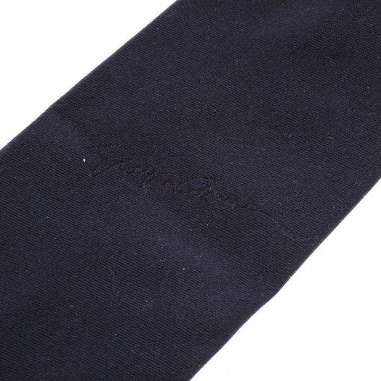 Pre Owned Giorgio Armani Navy Silk Blue Silk Tie