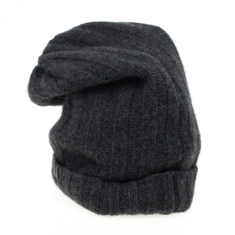 Pre Owned Giorgio Armani Grey Cashmere Hat