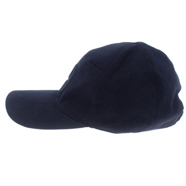 Pre Owned Giorgio Armani Blue Logo Baseball Cap Size 60