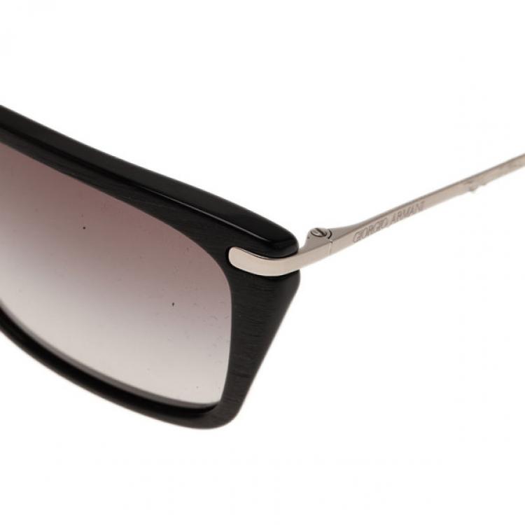 Pre Owned Giorgio Armani Black Rectangle Sunglasses
