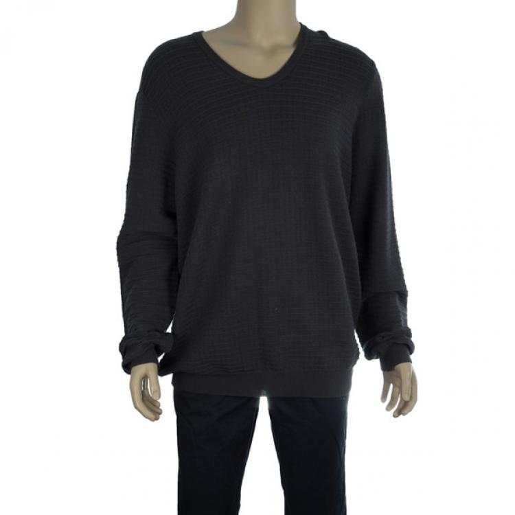 Pre Owned Giorgio Armani Men's Grey Sweater XXL