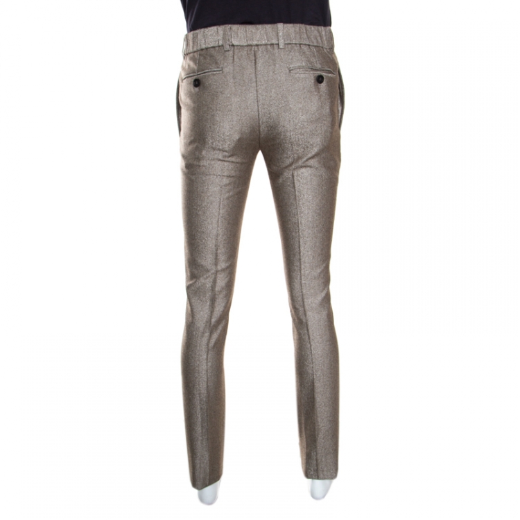 مملوك�ة مسبقًا Giorgio Armani Brown Wool Blend Tailored Trousers S