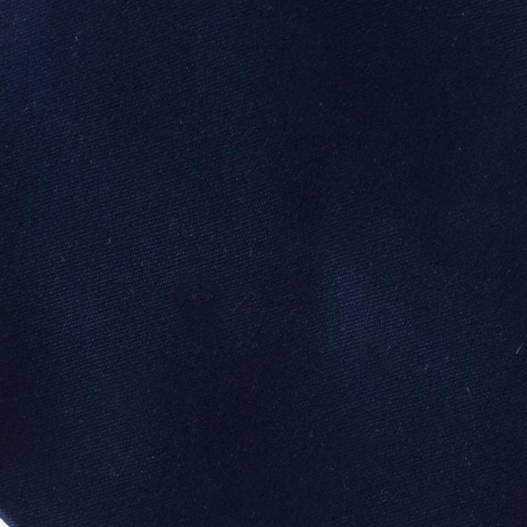 Pre Owned Giorgio Armani Navy Blue Silk Logo Tie