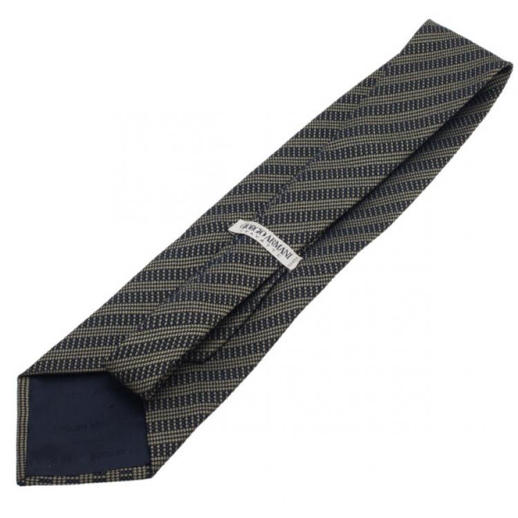 Pre Owned Giorgio Armani Navy Blue Tie
