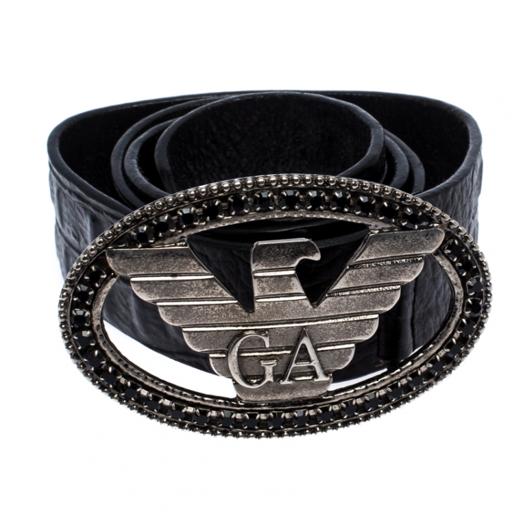 Emporio Armani Eagle Head-motif Leather Belt - Farfetch