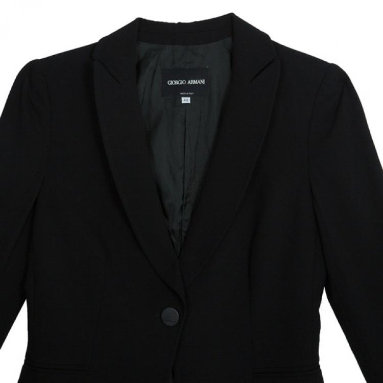 Pre Owned Giorgio Armani Black Blazer M