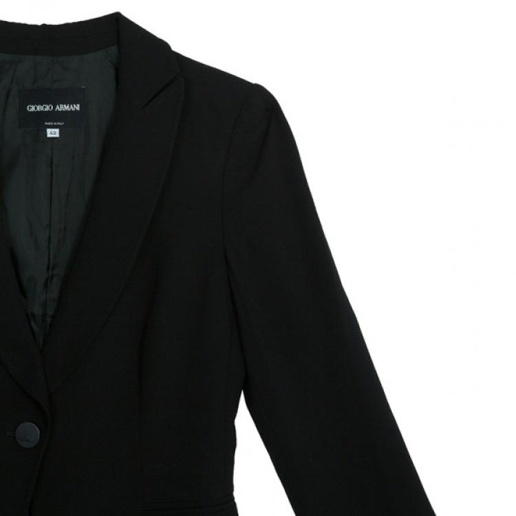 Pre Owned Giorgio Armani Black Blazer M