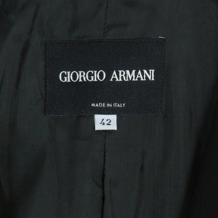 Pre Owned Giorgio Armani Black Blazer M