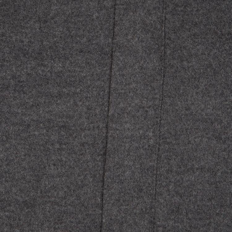 Pre Owned Giorgio Armani Grey Wool Zip Front Cardigan XXL