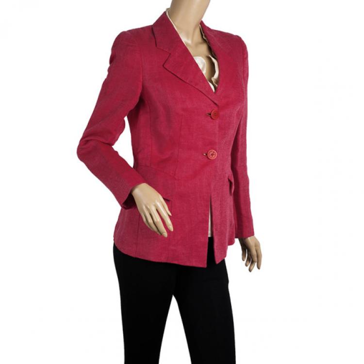 Pre Owned Giorgio Armani Pink Blazer S