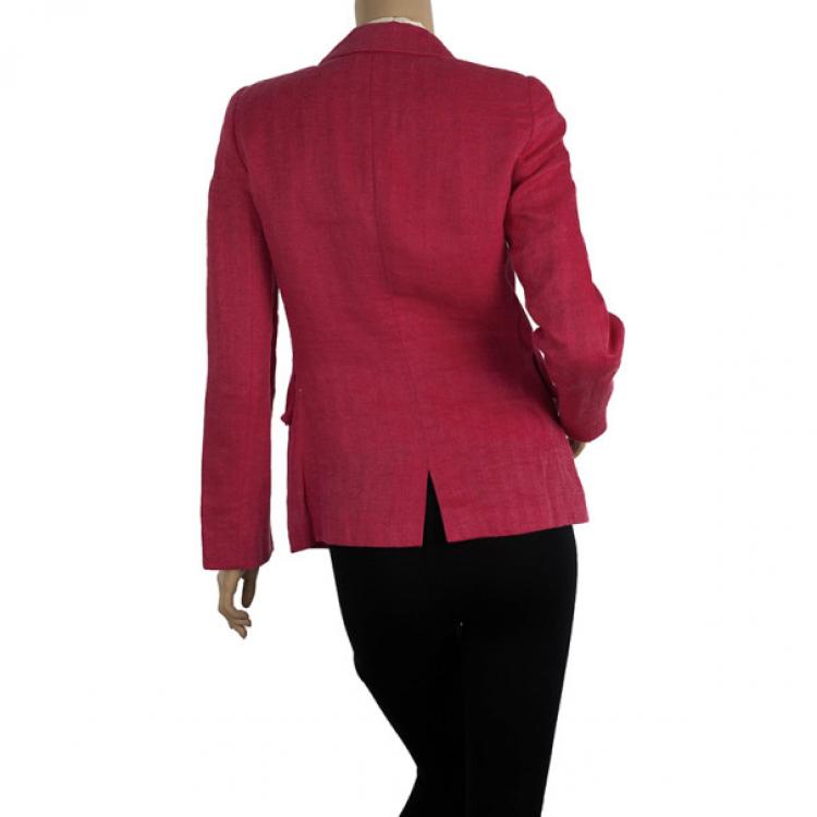 Pre Owned Giorgio Armani Pink Blazer S