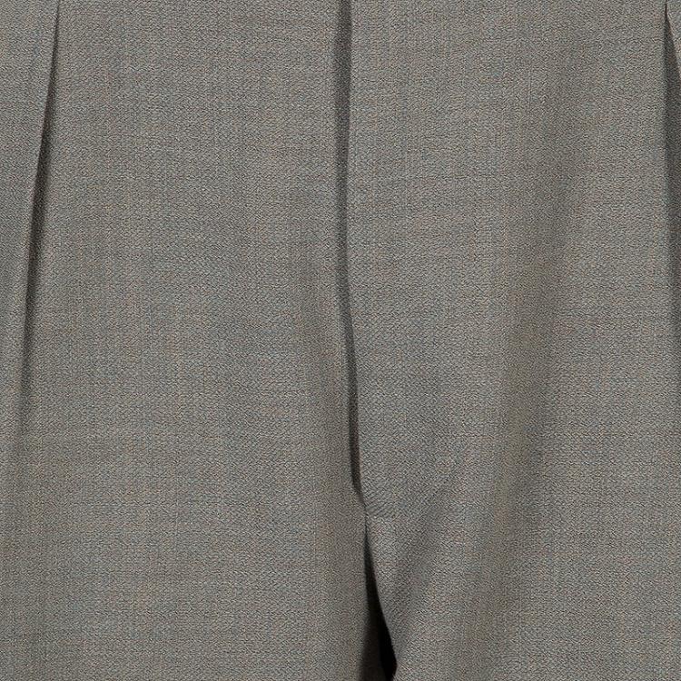 Pre Owned Giorgio Armani Men's Beige Wool Suit L