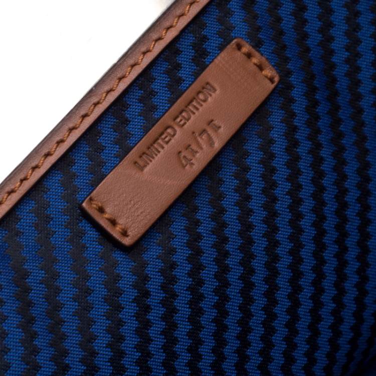 Pre Owned Giorgio Armani Tan Leather Bugatti Limited Edition 41/71 Document Holder