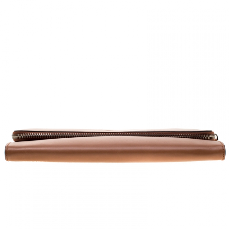 Pre Owned Giorgio Armani Tan Leather Bugatti Limited Edition 41/71 Document Holder