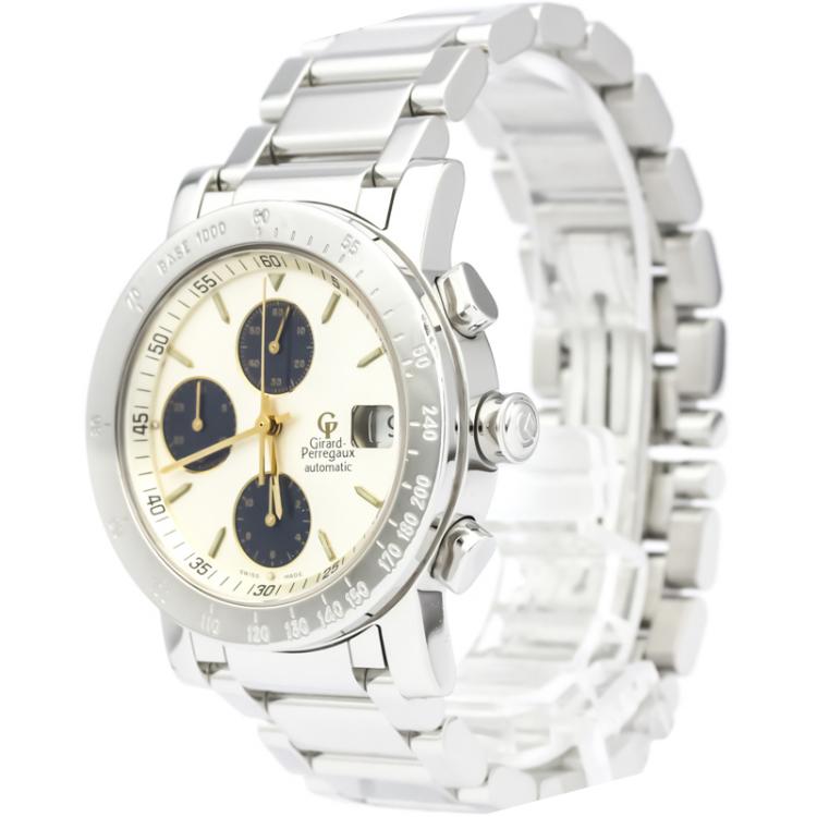 Girard-Perregaux White Stainless Steel GP7000 Men's Wristwatch 
