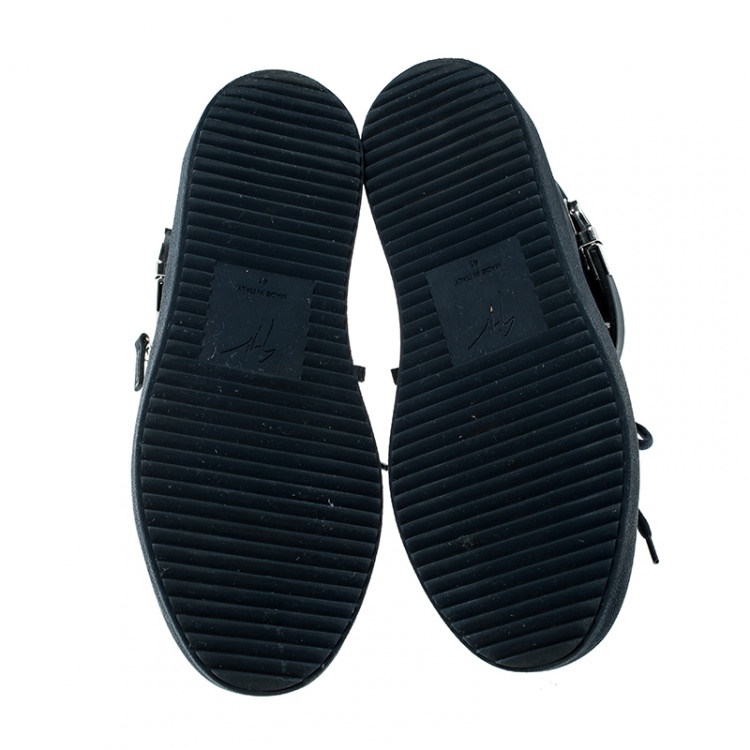 Giuseppe Zanotti Blue Leather and Mid Sneakers Size 41 Giuseppe Zanotti | TLC